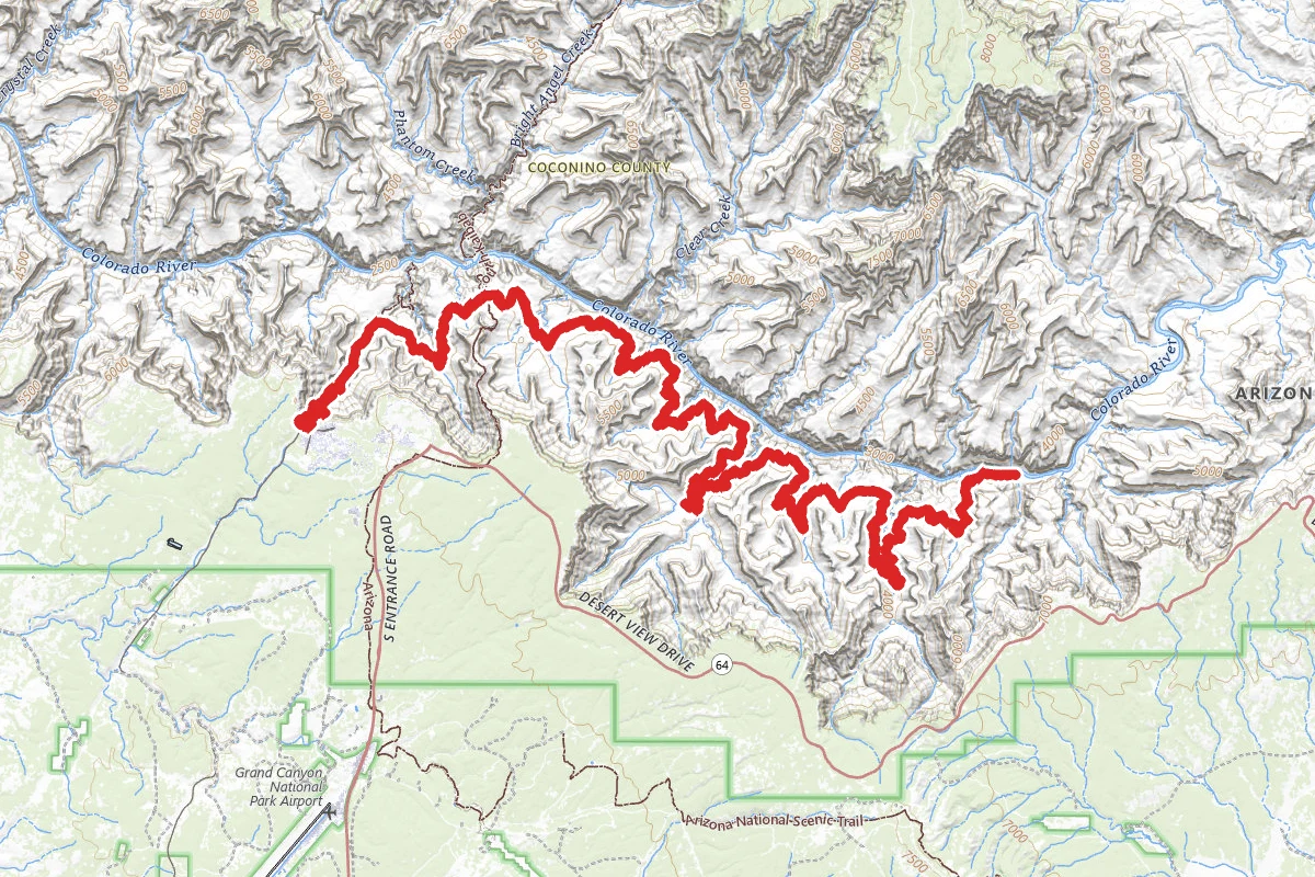 Bright Angel Trail to Tonto Trail