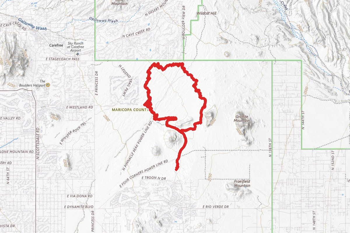Corral Trail, Cholla Mountain and Brown's Summit