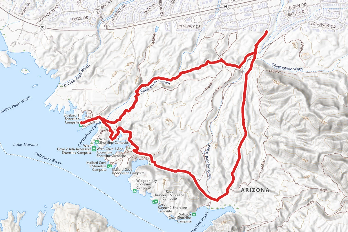 Mallard Cove via East Rim Trail Loop