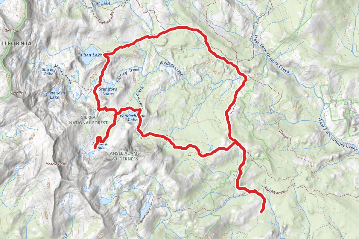 Vandeburg, Lady, and Lillian Lakes Loop