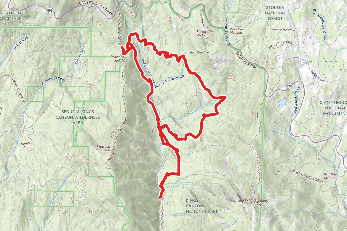 Redwood Canyon to Redwood Creek