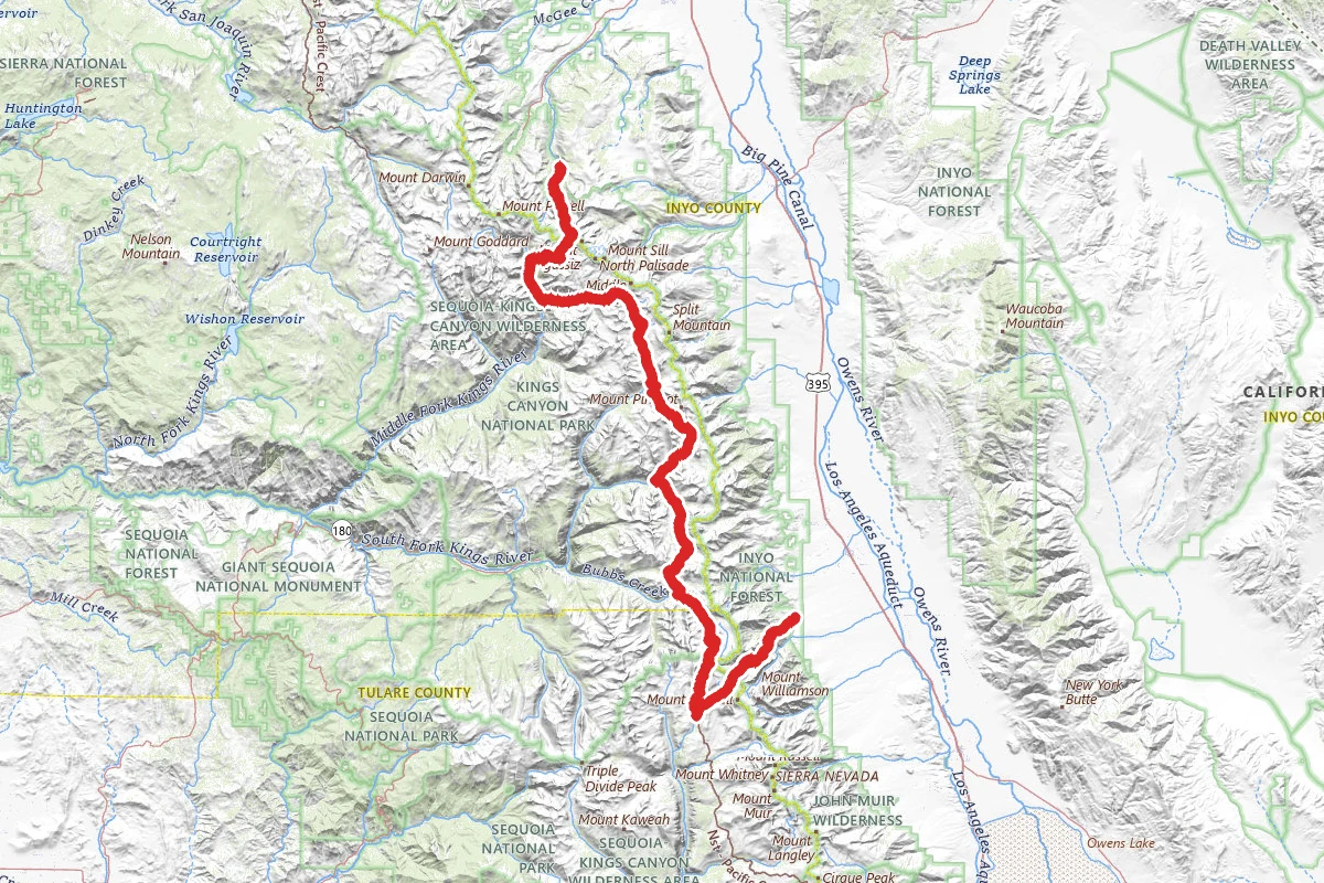 South Lake via John Muir Trail