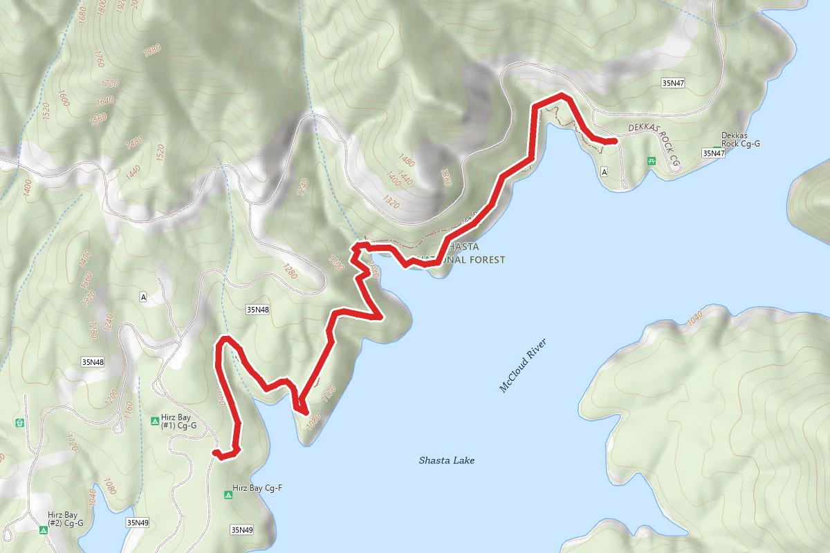Hirz Bay Campground Trail