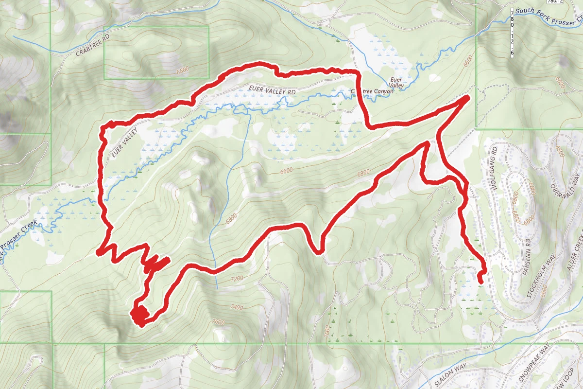 Sundance, Hastings, Sidewinder, and Euer Valley Road Loop