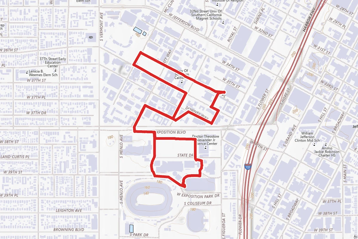 University of Southern California and Exposition Park Walk