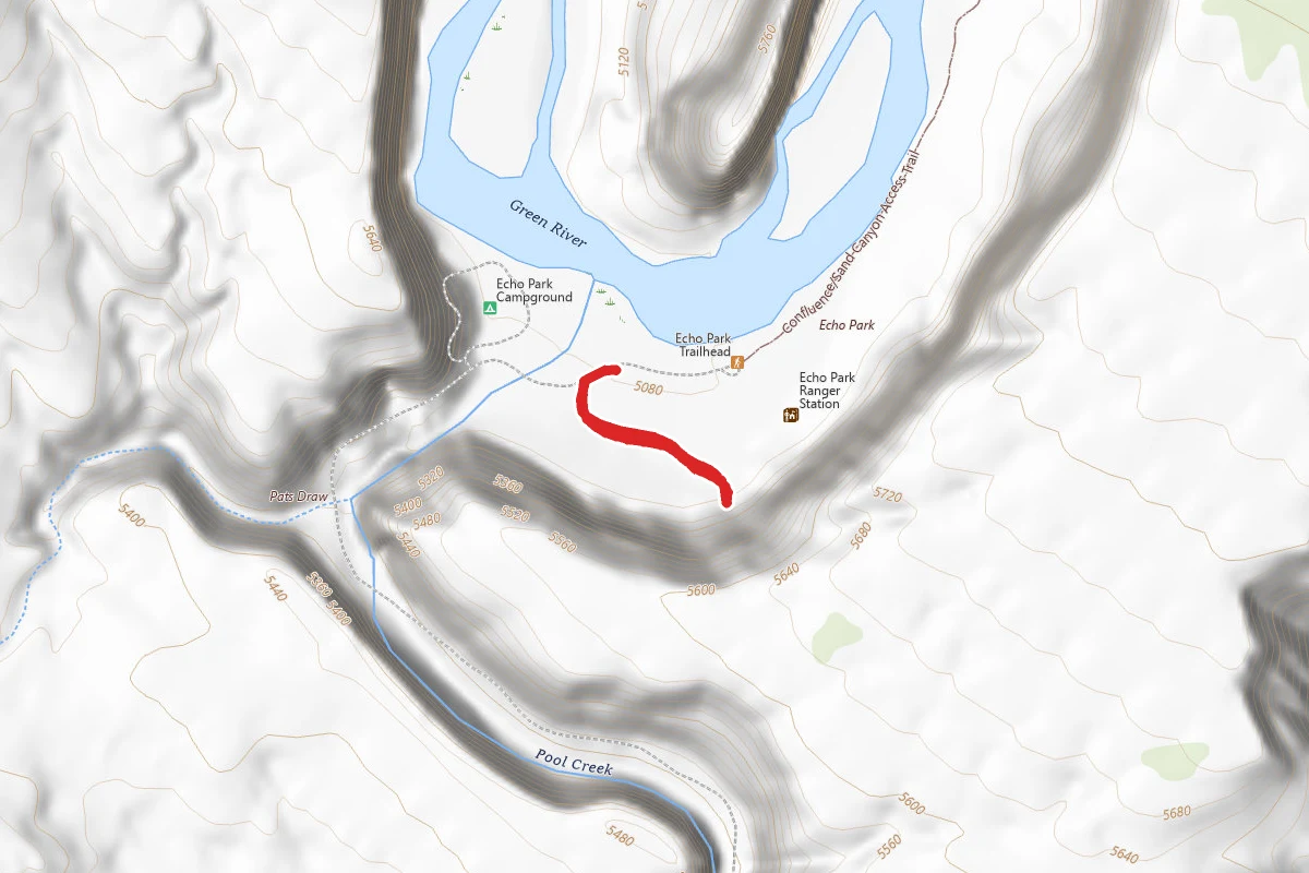 Dinosaur National Monument Echo Park Campground Trail