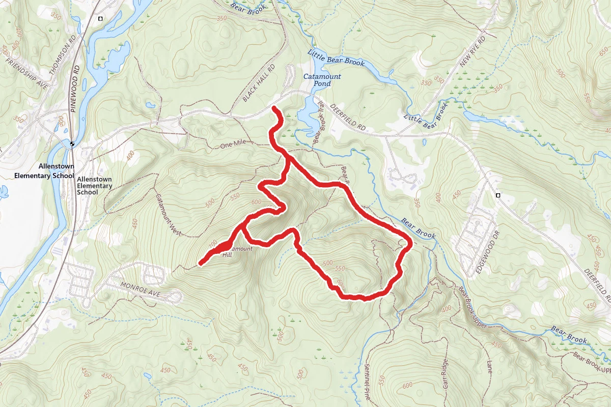 Catamount Hill Trail and One Mile Trail Loop