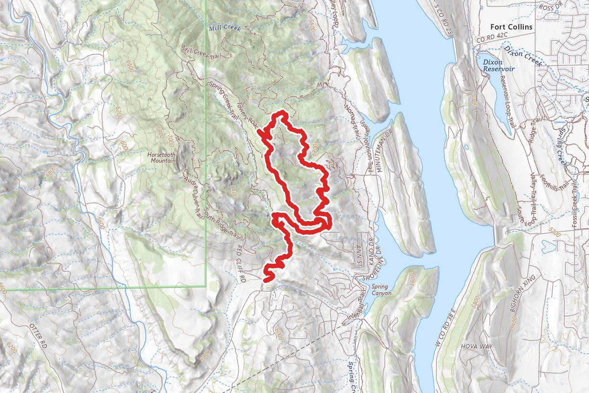 Stout Loop via Horsetooth Falls Trail