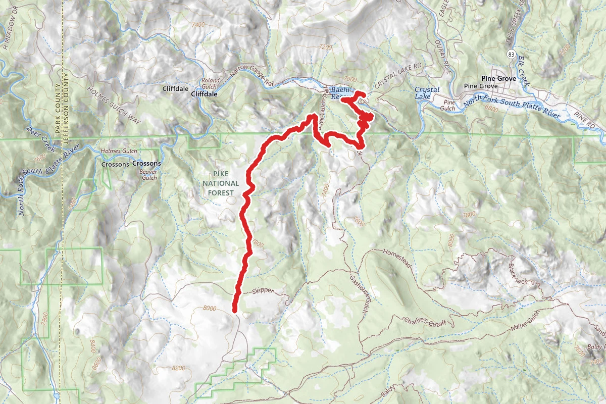 Strawberry Jack 710 and Buck Gulch Trail to Eos Mill Road