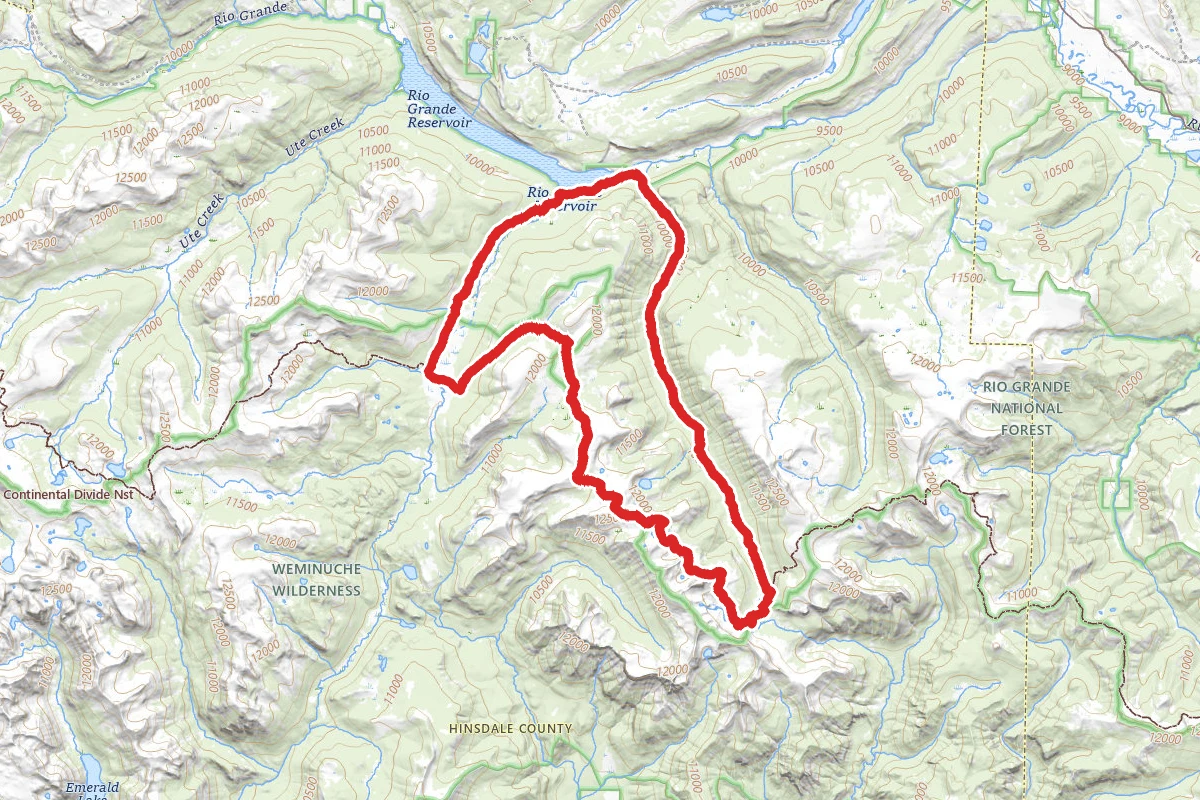 Squaw Creek, Continental Divide and Weminuche Trail Loop