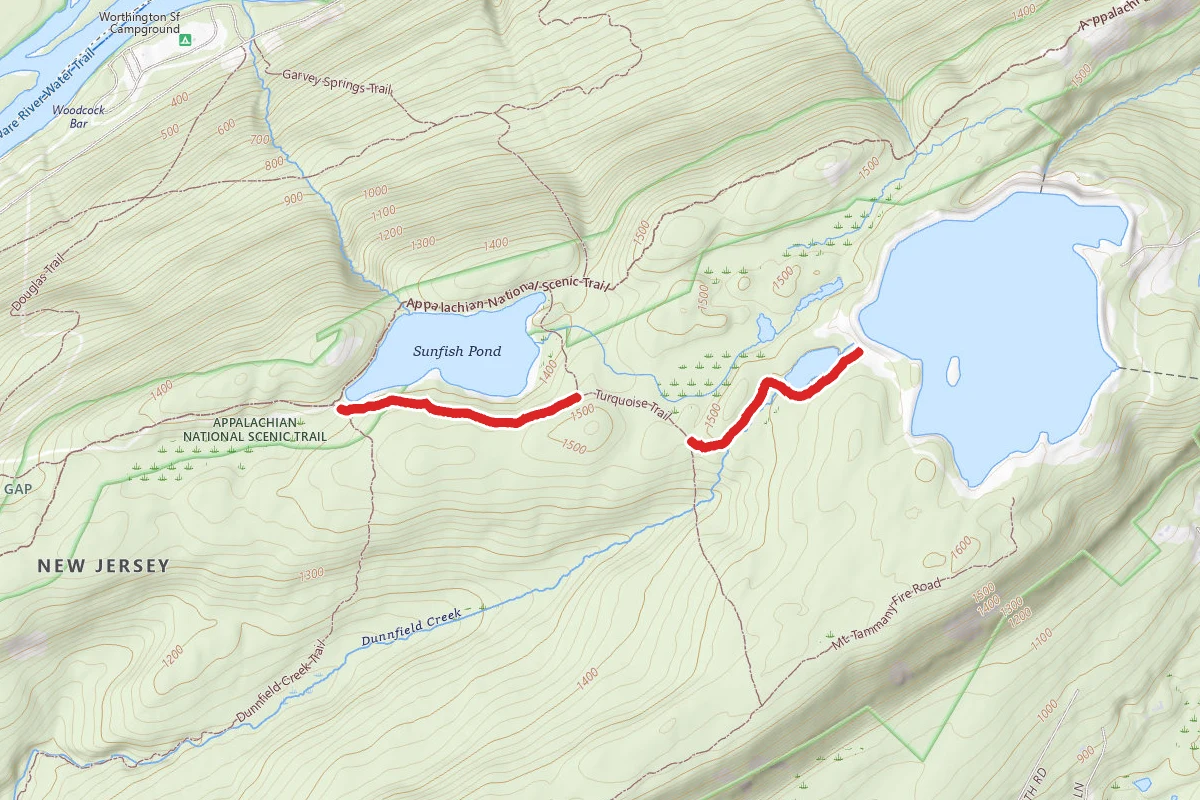 Sunfish Pond via Appalachian Trail