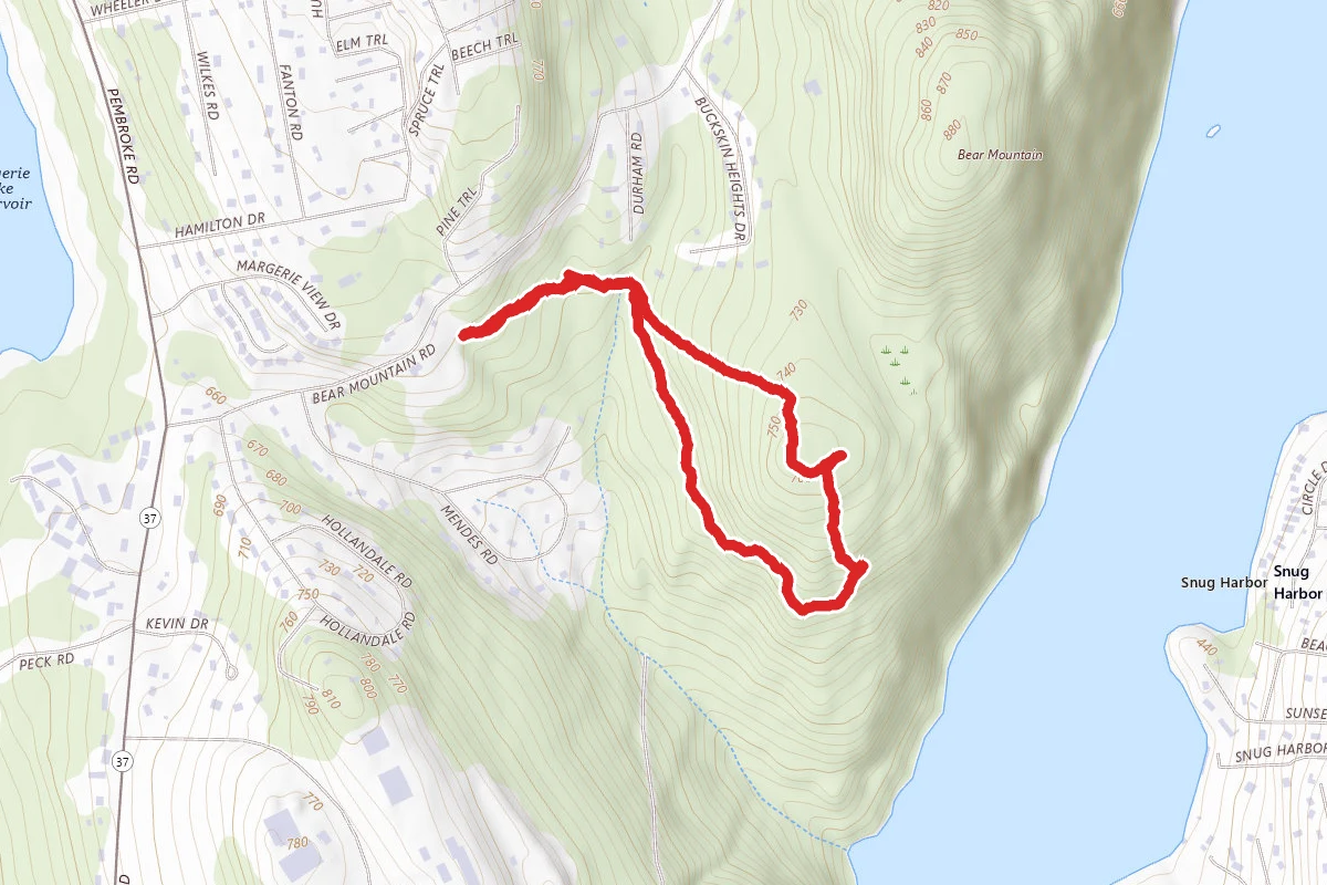 Bear Mountain Red and Green Loop