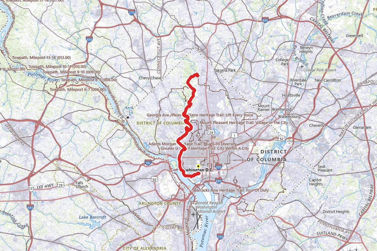 Rock Creek to Washington Monument