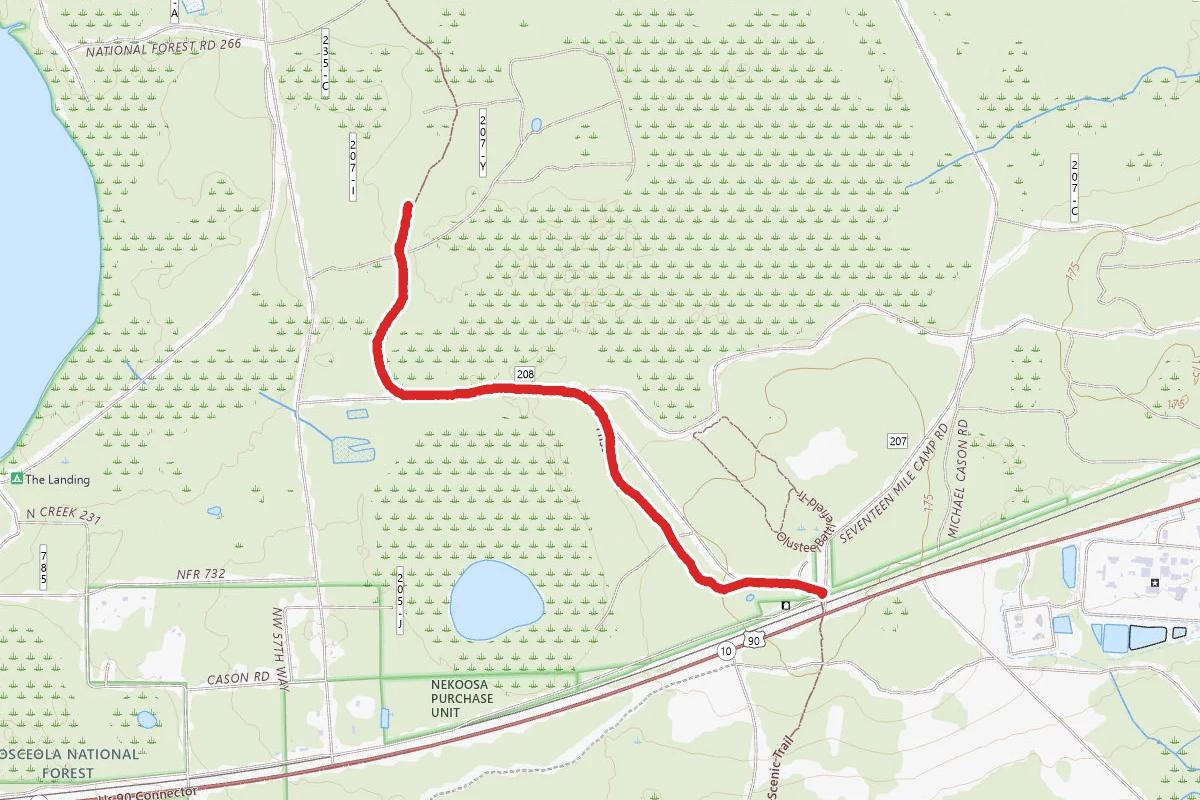 Olustee Battlefield to Osceola Forest via the Florida Trail