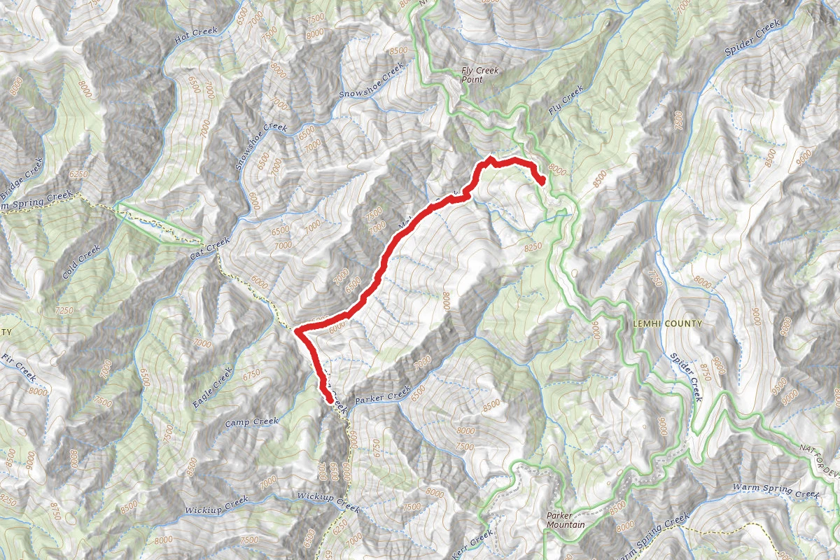 Fly Creek Point to Shower Bath Hot Springs