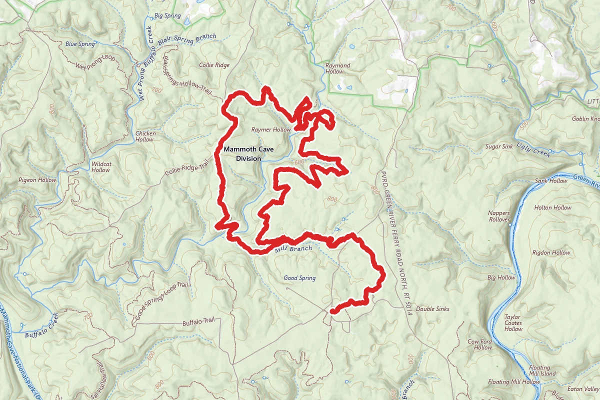 Maple Springs, Raymer Hollow Trail, and Mill Branch Trail Loop