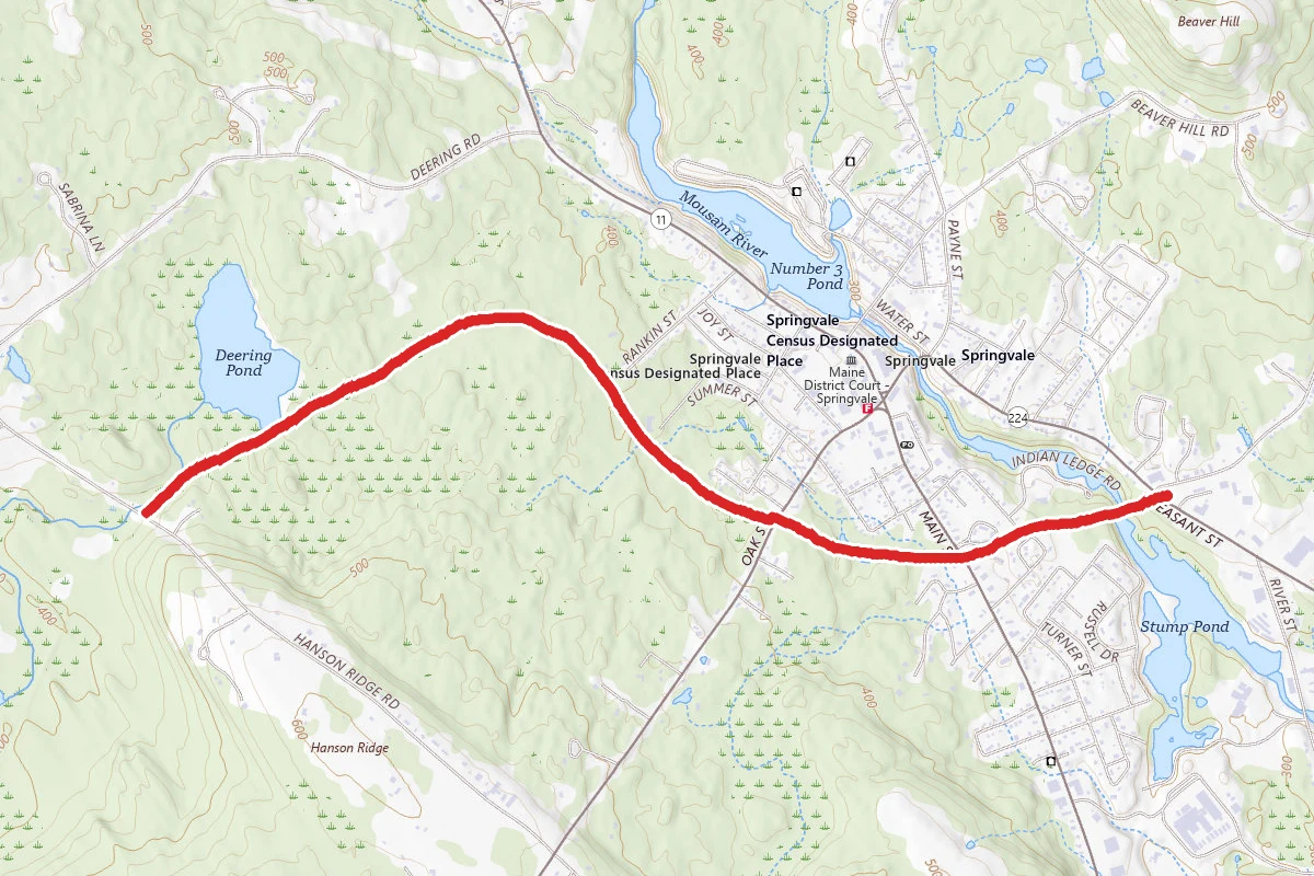 Railroad Trail from Hanson Ridge Road