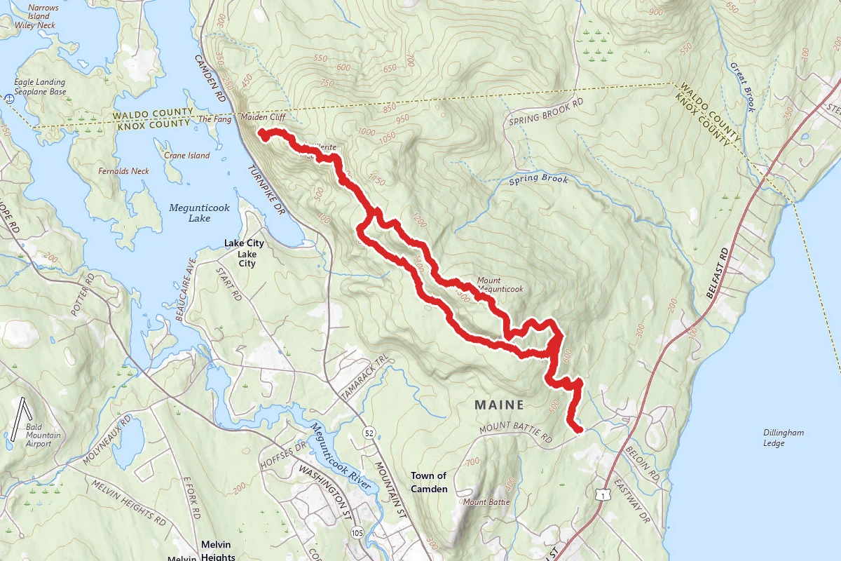 Ridge Trail to Maiden Cliffs Loop