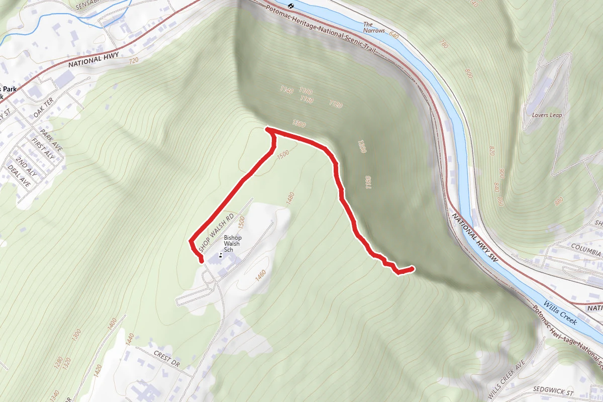 Bishop Walsh to Cumberland Overlook