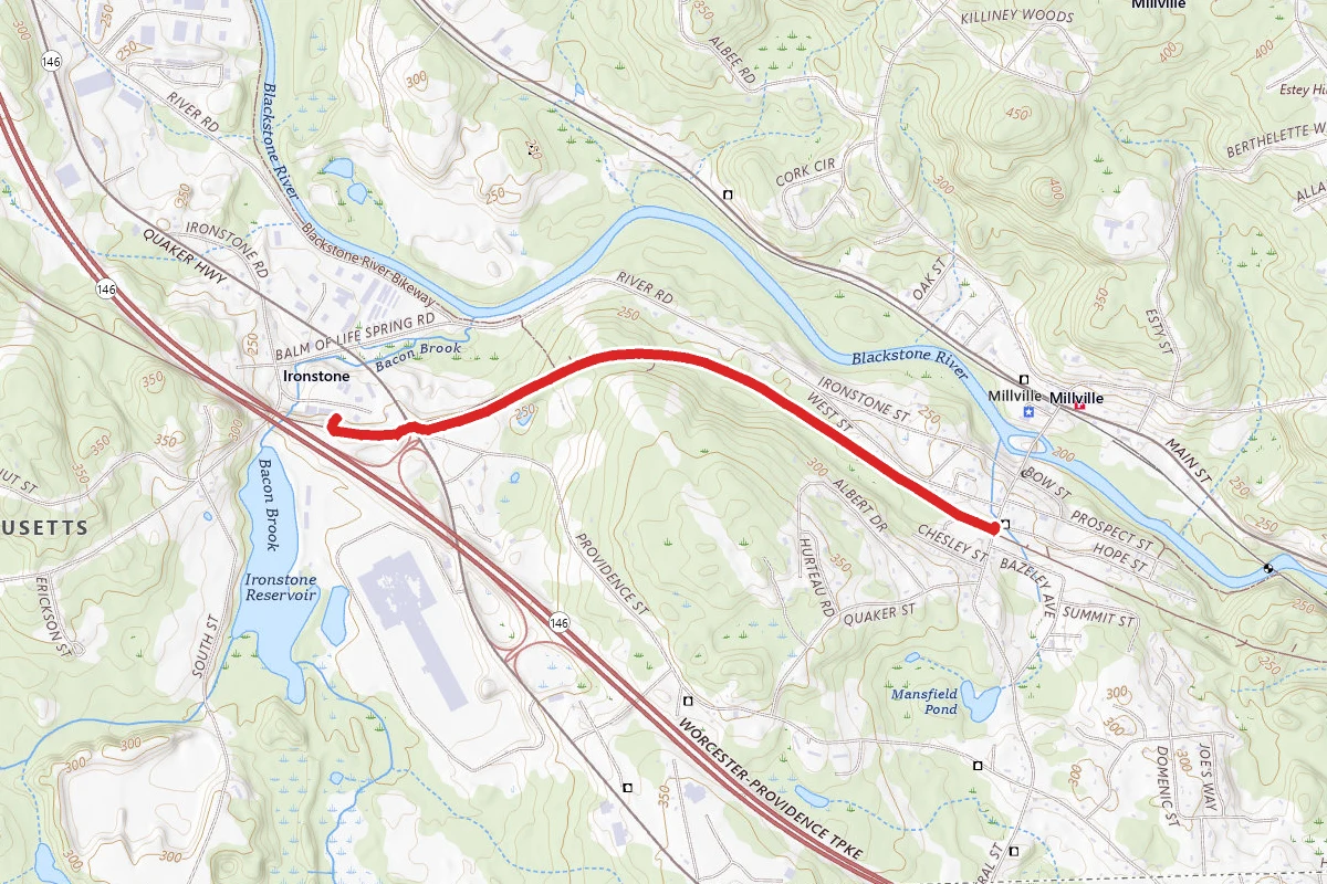 Southern New England Trunkline Trail From Central St