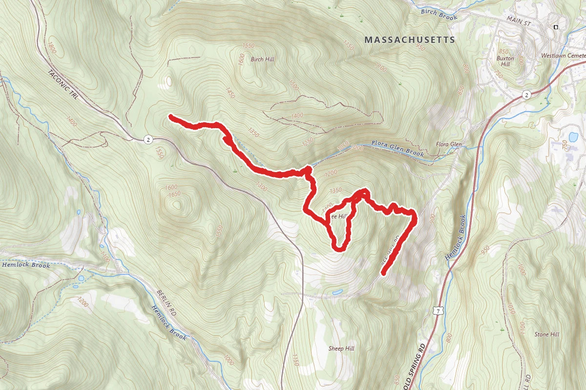 Fitch Trail to RRR Brooks Trail