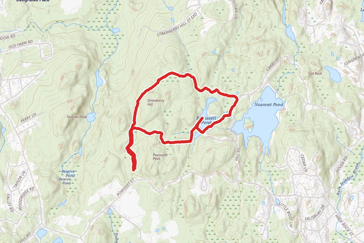 Strawberry Hill and Powisett Pond Loop