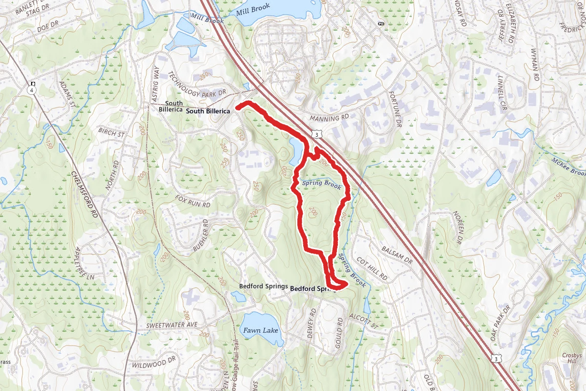 Middlesex Community College Trail to St. Theresa Pond and the Marsh Trail