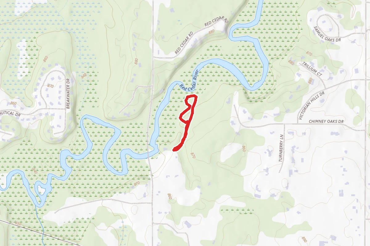 Harris Nature Center Blue Trail
