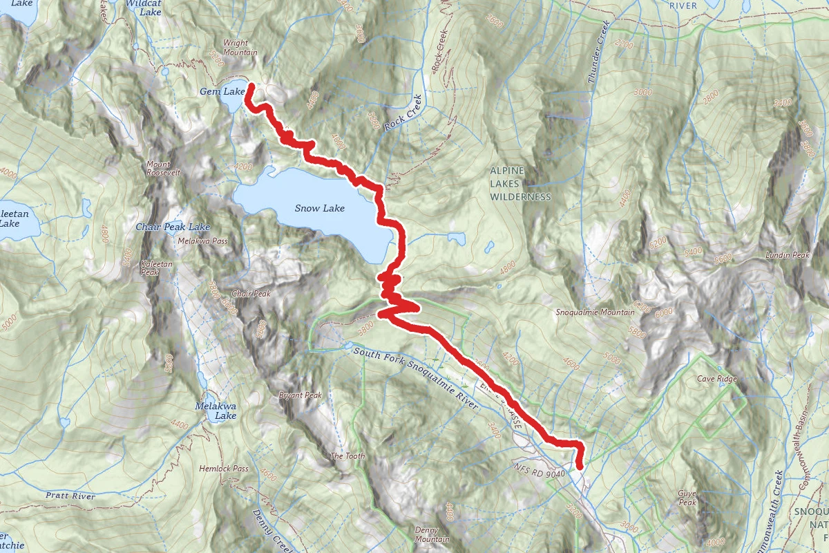Gem Lake via Snow Lake and High Lakes Trail