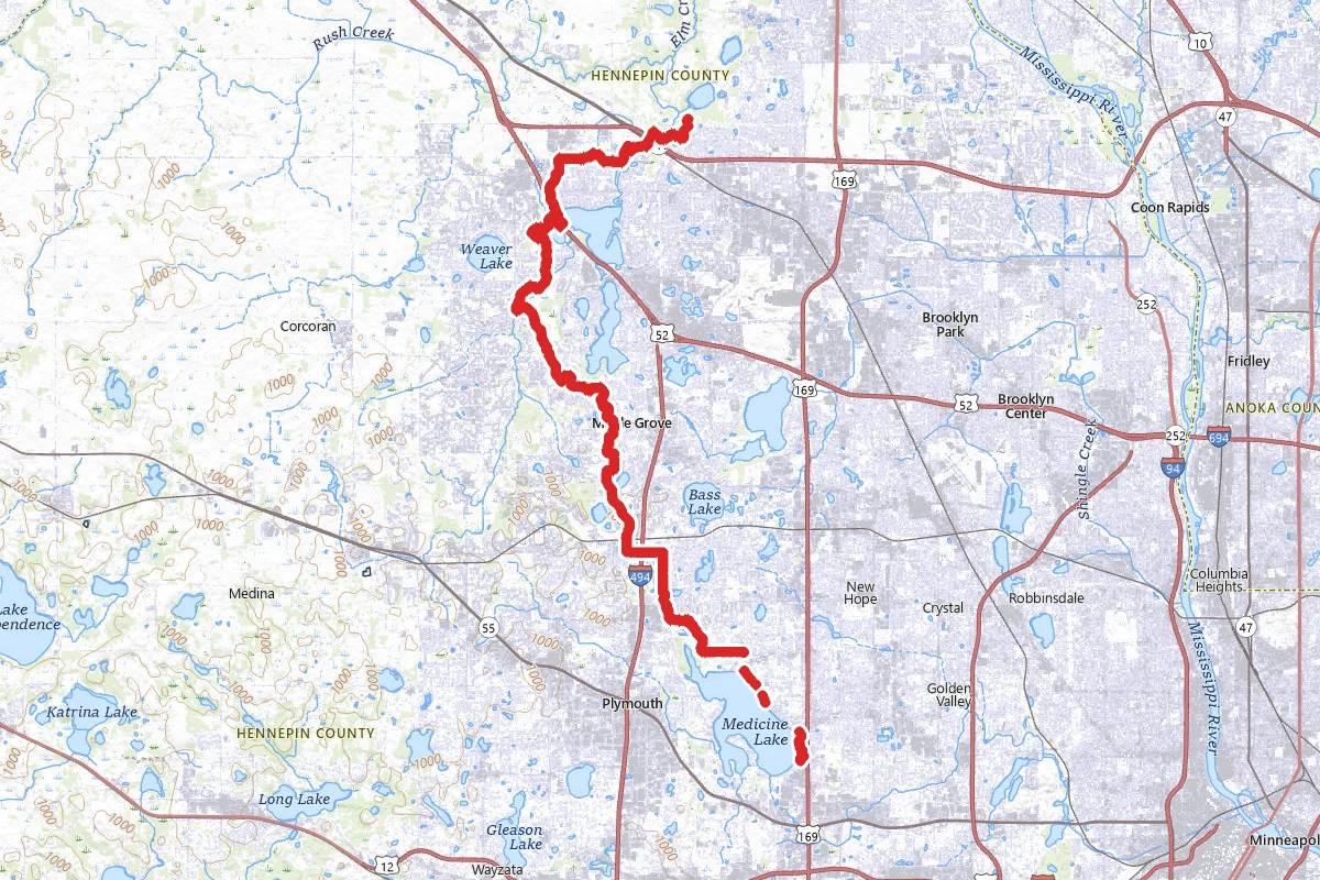 Medicine Lake Regional Trail to Elm Creek Park