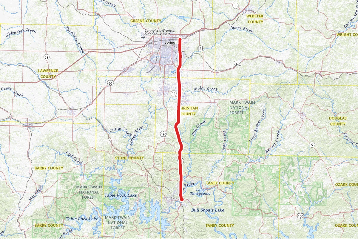Branson to Springfield Scenic Drive