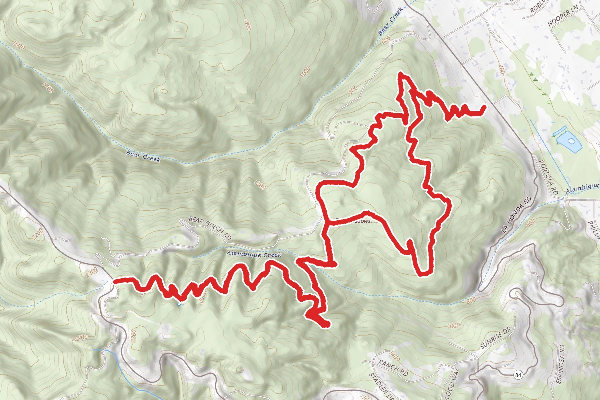 Bear Gulch and Alambique Trail Loop