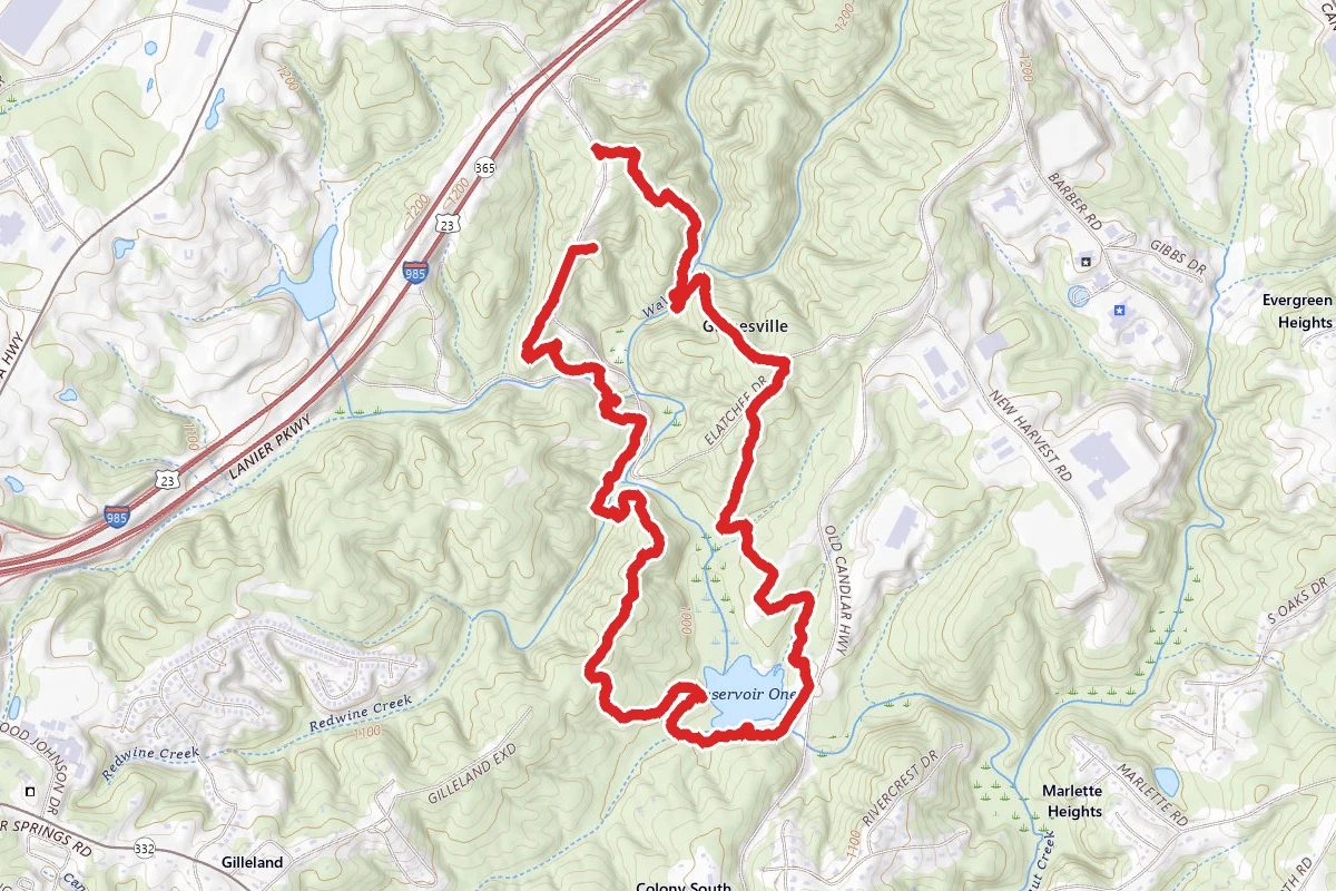 West Lake Trail to East Lake Trail
