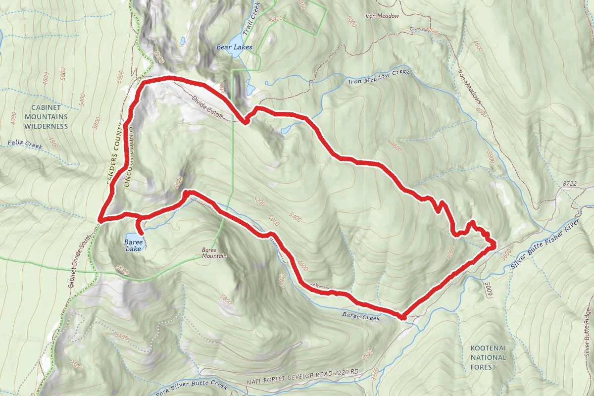 Bear Lake Trail to Baree Lakes Trail Loop
