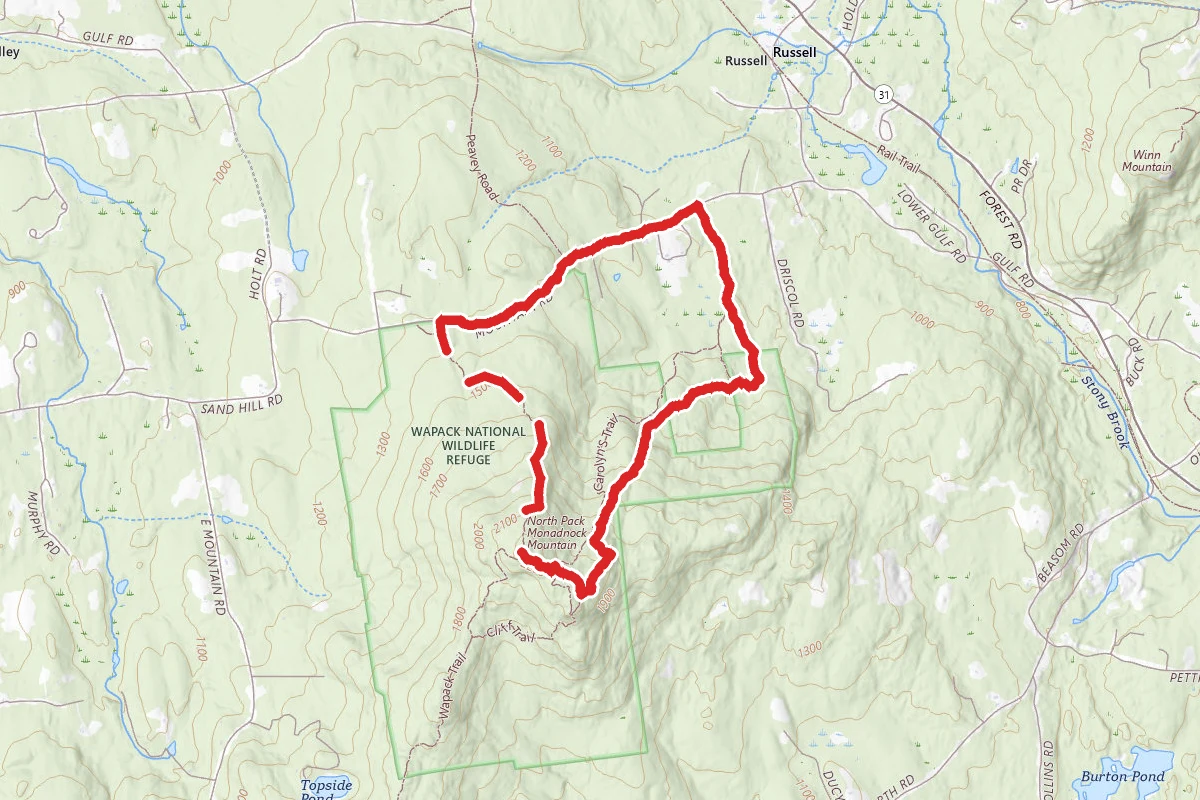 Ted's Trail To North Pack Mountain and Wapack Trail
