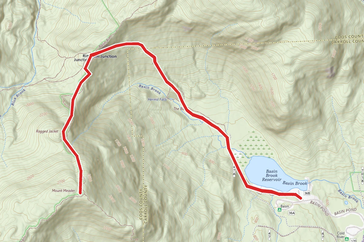Basin Rim Trail to Mount Meader