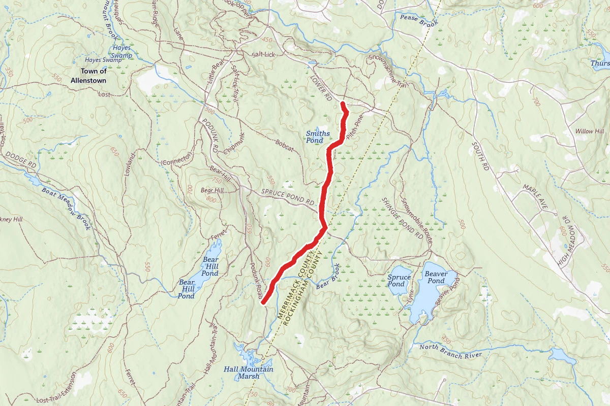 Broken Boulder Smiths Pond Trail