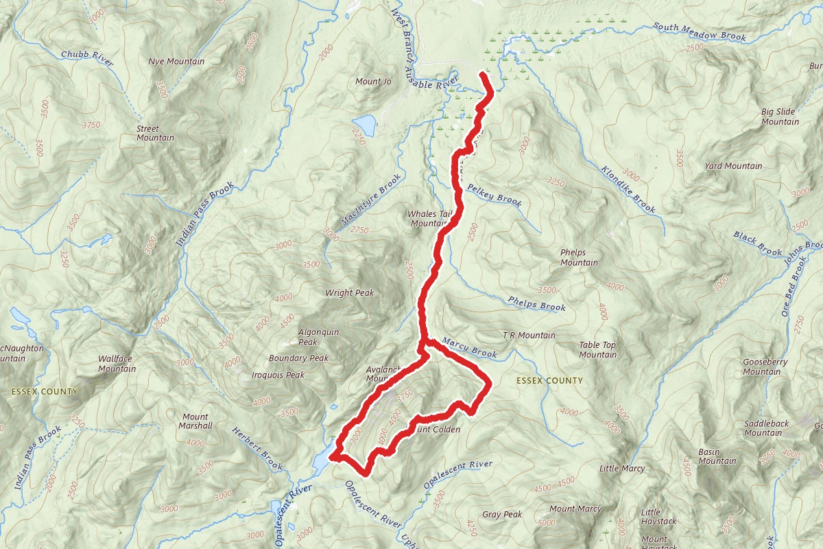 Mount Colden and Lake Colden via Trap Dike Route