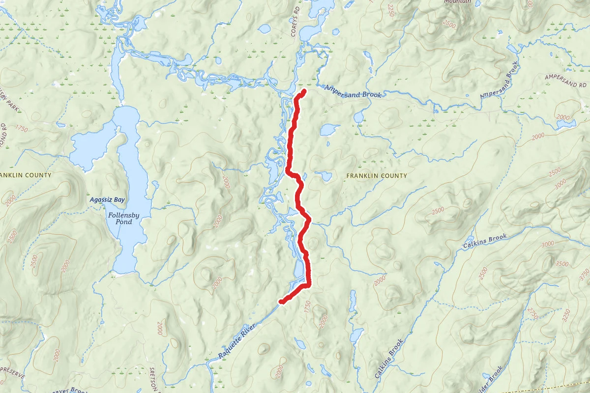 Raquette Falls Trail