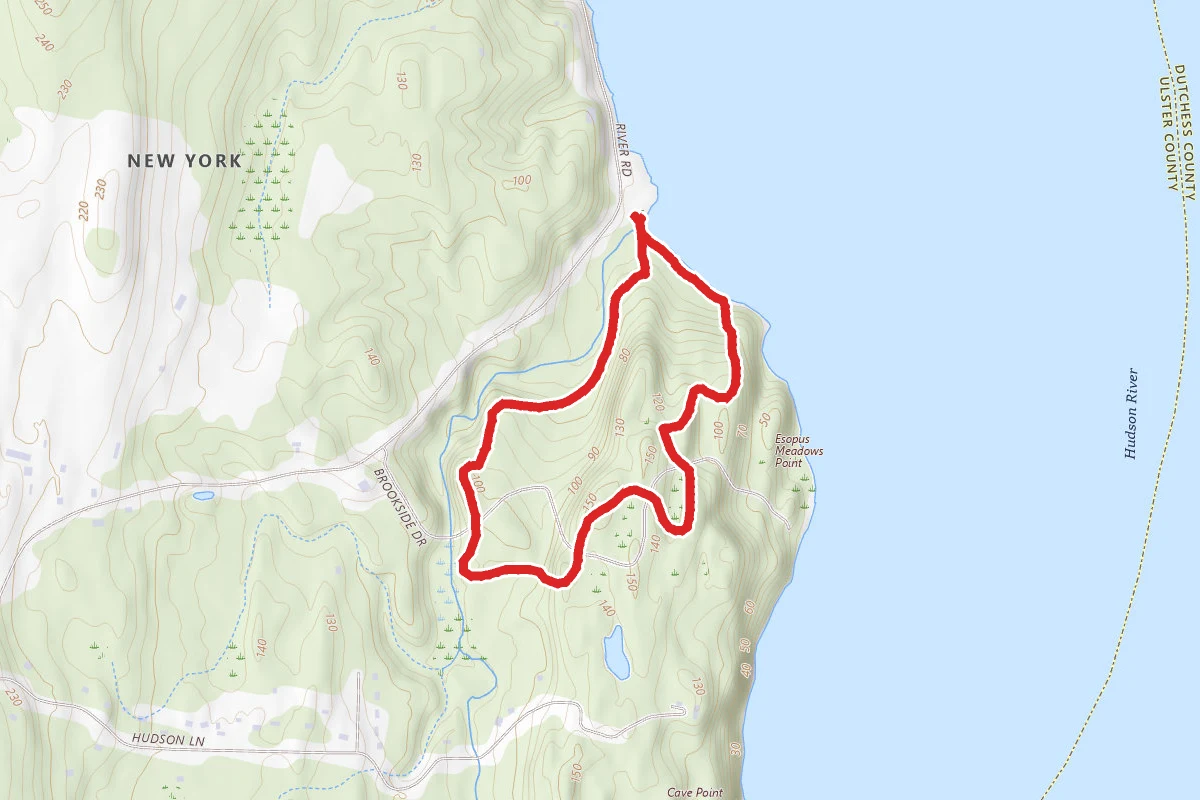 Esopus Meadows Preserve Blue to Yellow to Red Loop