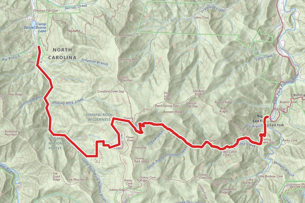 Shining Creek Path to Little East Fork Trail