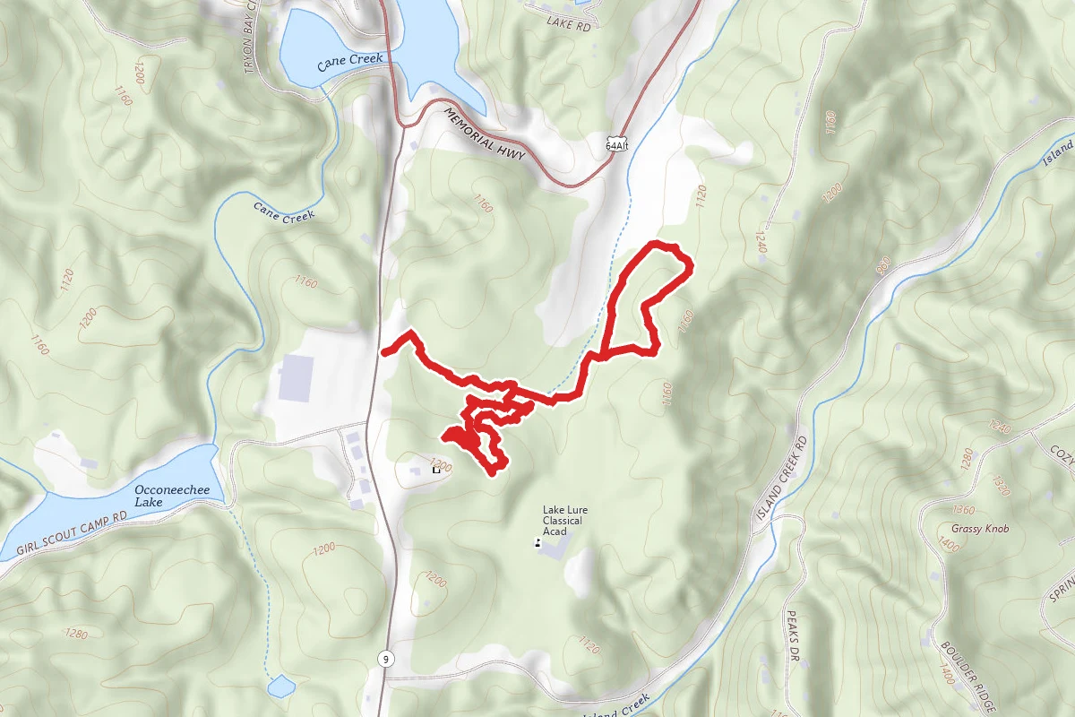 Creekside to Mountain Laurel to Mountain Vista to Rhododendron Loop