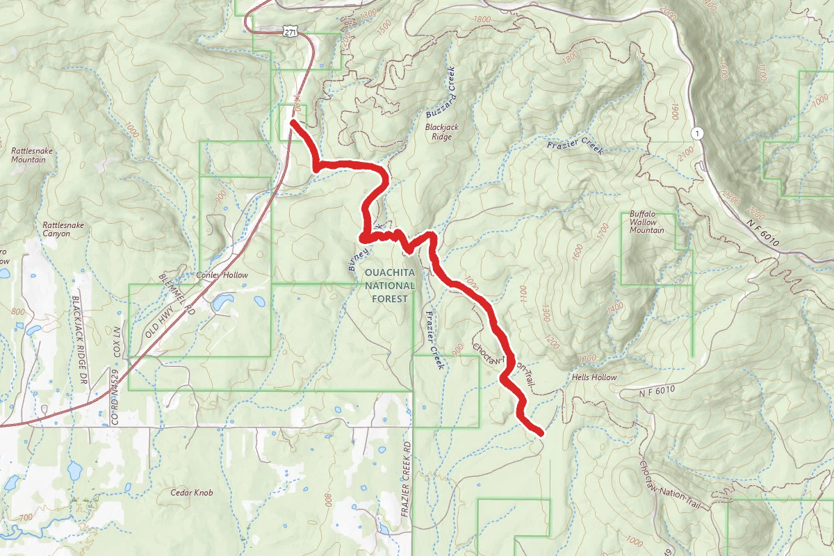 Talimena State Park To Hells Hollow