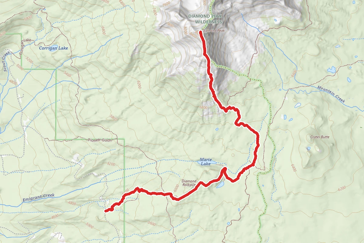 Diamond Peak via Rockpile Trailhead