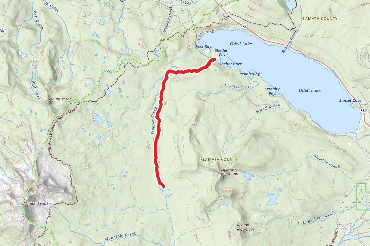 Trapper Creek to Diamond View Lake