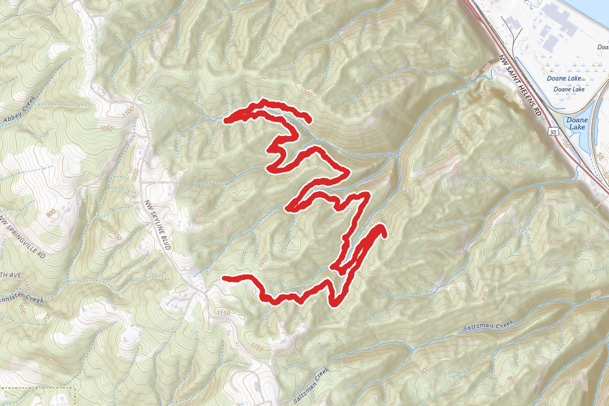 Saltzman Road and Wildwood Trail