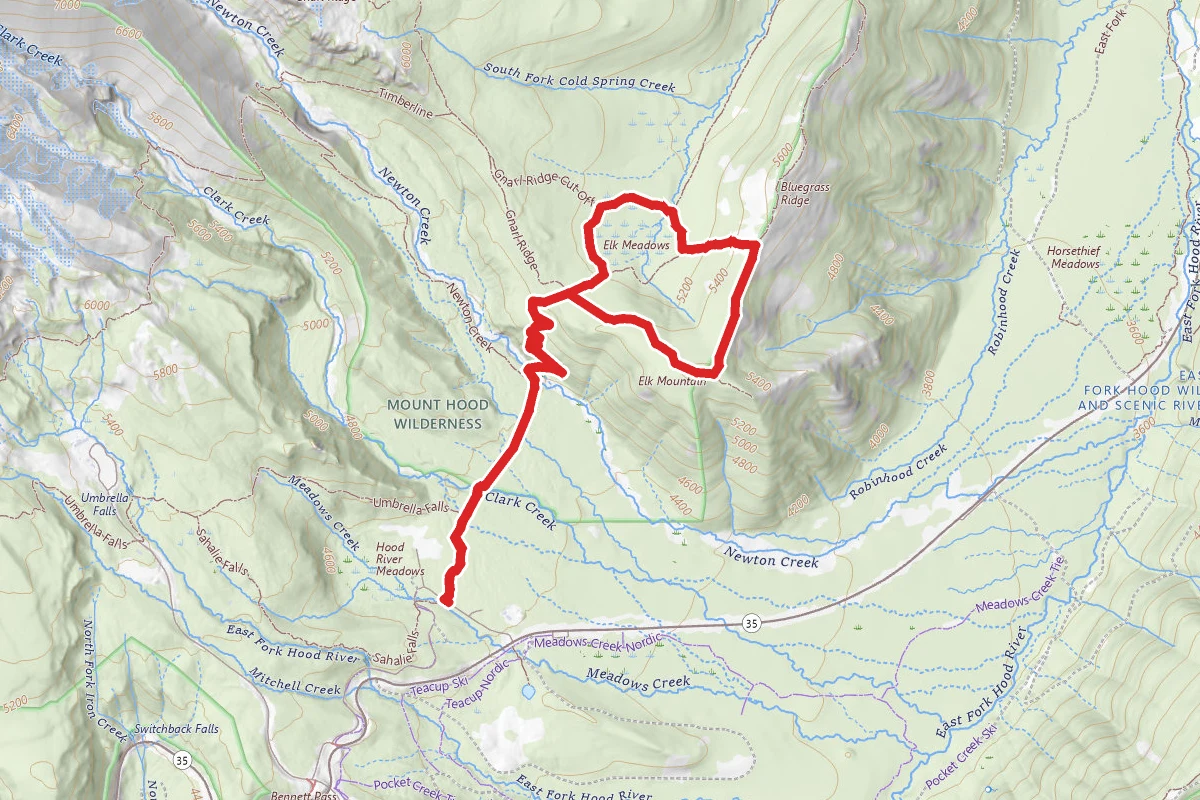 Elk Ridge to Bluegrass Ridge Trail