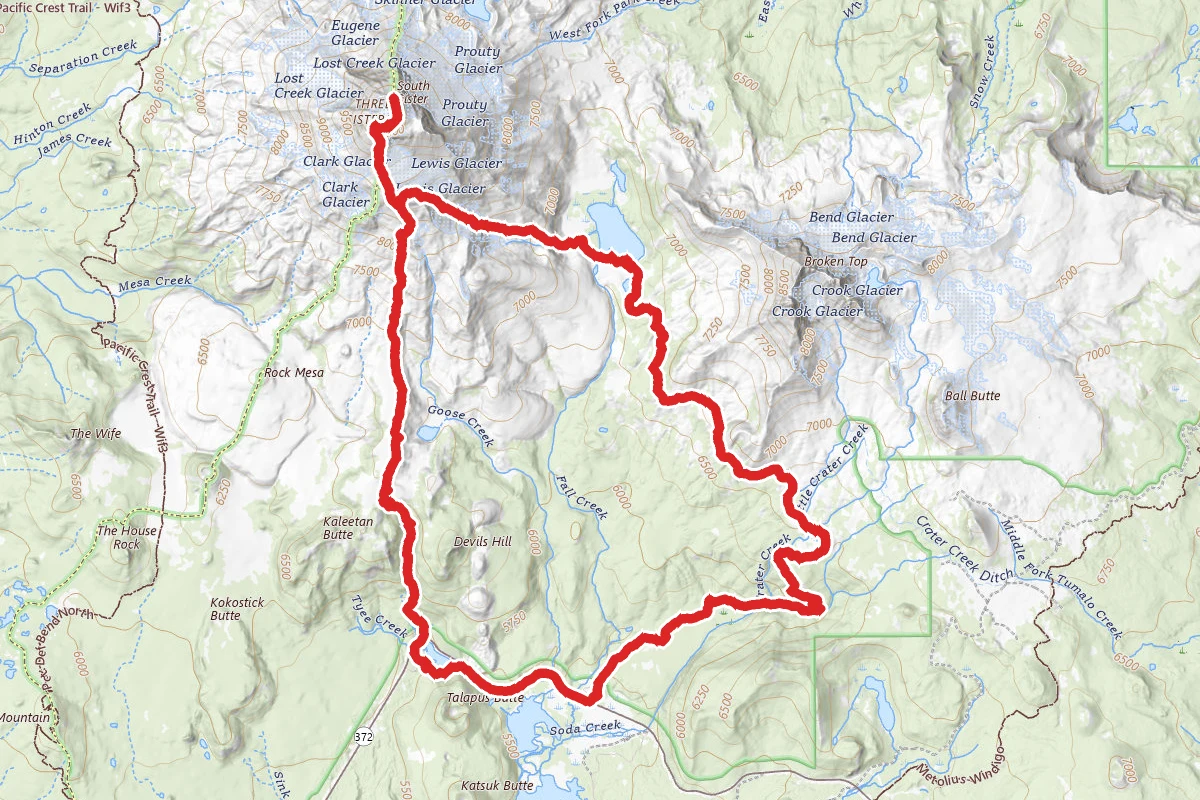 South Sister and Green Lakes Loop Trail