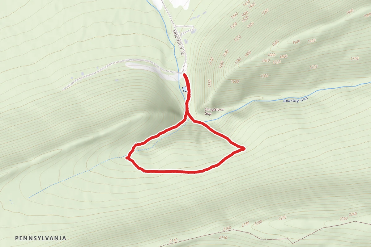 Blue-White Trail to Red-White Trail Loop