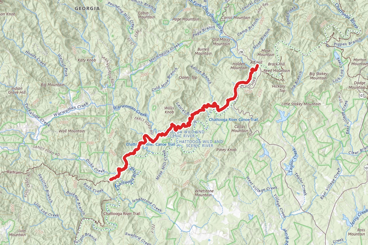 Bartram Trail to Sandy Ford